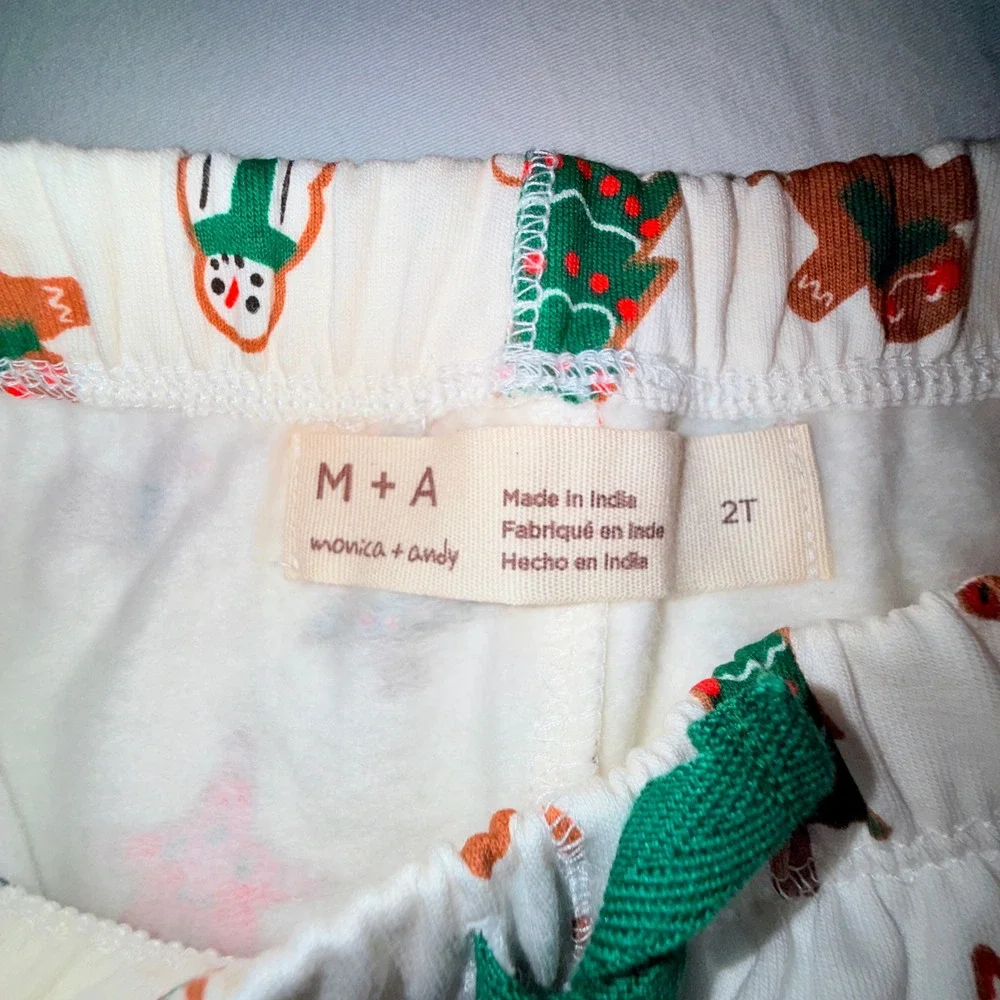 Monica + Andy Sweatsuit Kids 2T‎ White New Holiday Organic Cotton Sporty Set